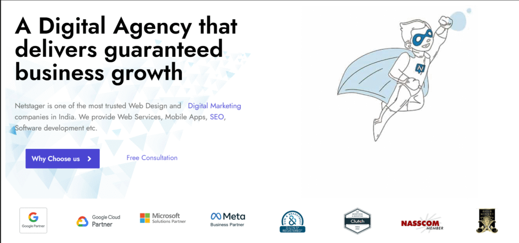 Netstager Agency Website Clone – Freelance Project