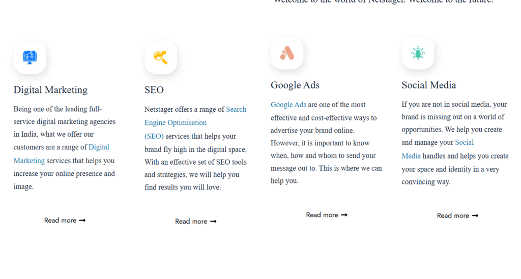 Netstager Agency Website Clone – Freelance Project 3